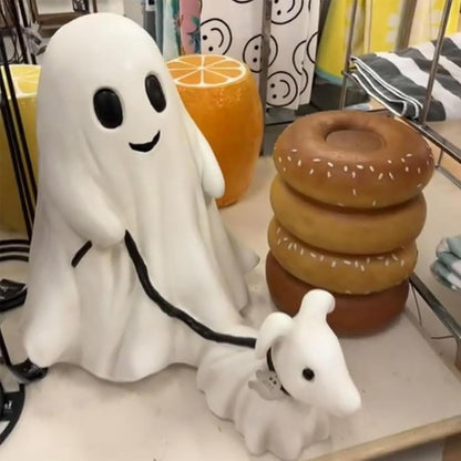 🔥Halloween Ghost Walking Dog Statue✨👻