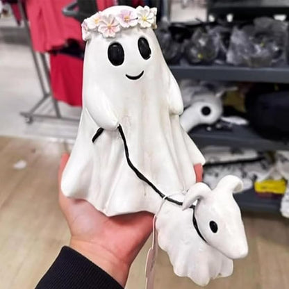 🔥Halloween Ghost Walking Dog Statue✨👻