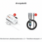 🔌⚡Monitoiminen pikalatauspistorasia - 2 PD + 2 USB💻