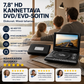 📺 7,8" HD kannettava DVD/EVD-soitin – suuri näyttö, ladattava ja yhteensopiva DVD/CD/USB/SD-korttien kanssa – täydellinen kotiin ja matkalle 🔥