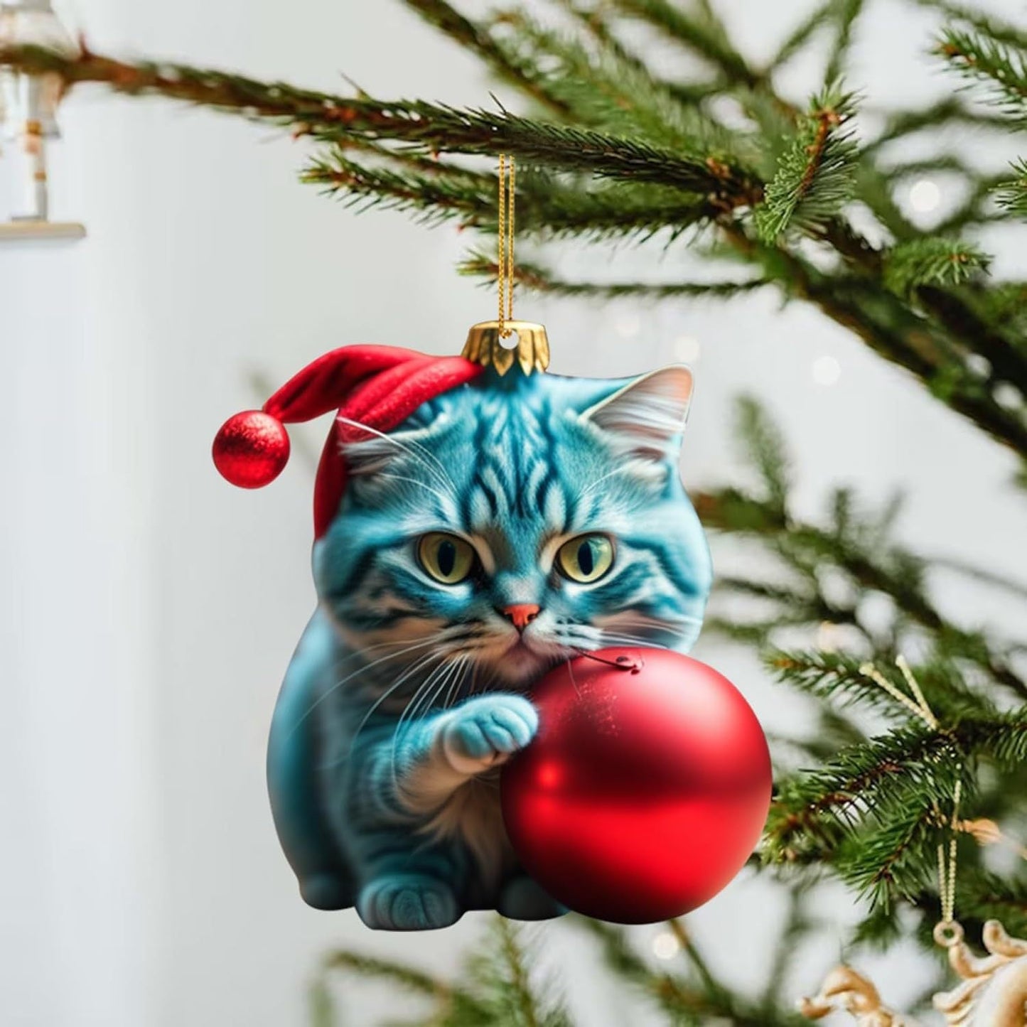 🎄10 Stykker😻 Katt Juletre Pynt ✨ Hengende Katt Pynt