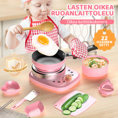 🎁[Paras Lahja Lapselle]🍳Lasten Tosi Keittminen Mini Keitti Lelut - 22 KPL setti