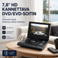 📺 7,8" HD kannettava DVD/EVD-soitin – suuri näyttö, ladattava ja yhteensopiva DVD/CD/USB/SD-korttien kanssa – täydellinen kotiin ja matkalle 🔥