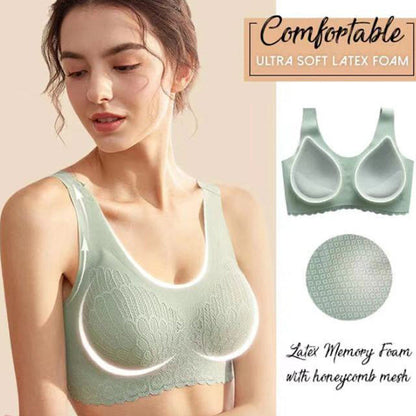 🔥Siste dag Kjøp 1 og få 3 gratis 🔥 Latex 4.0 Graceful Anti-saggy Breathable Lace Bra i stor størrelse