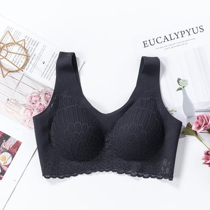 🔥Siste dag Kjøp 1 og få 3 gratis 🔥 Latex 4.0 Graceful Anti-saggy Breathable Lace Bra i stor størrelse