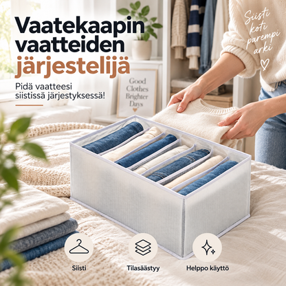 🔥2026 Uusi päivitetty versio🔥Vaatekaapin vaatteiden järjestelijä – pidä vaatteesi siistissä järjestyksessä!