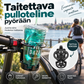 Taitettava pulloteline pyörään – helppo kiinnittää ja taittaa kasaan tarvittaessa!
