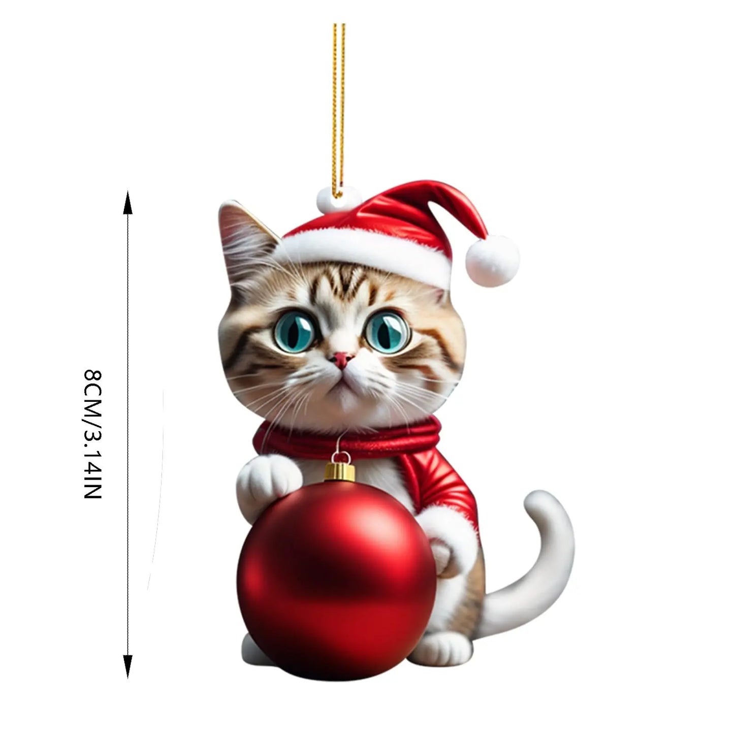 🎄10 Stykker😻 Katt Juletre Pynt ✨ Hengende Katt Pynt