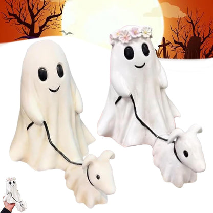 🔥Halloween Ghost Walking Dog Statue✨👻