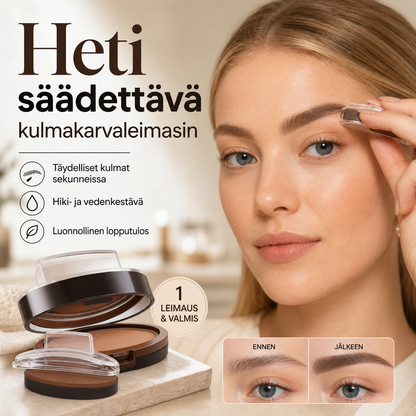 ⏰Heti säädettävä kulmakarvaleimasin – Kaksivärinen kulmakarvapuuteri, vedenkestävä ja tahraantumaton. Luonnolliset, tuuheat kulmakarvat muutamassa sekunnissa! 💕🎀