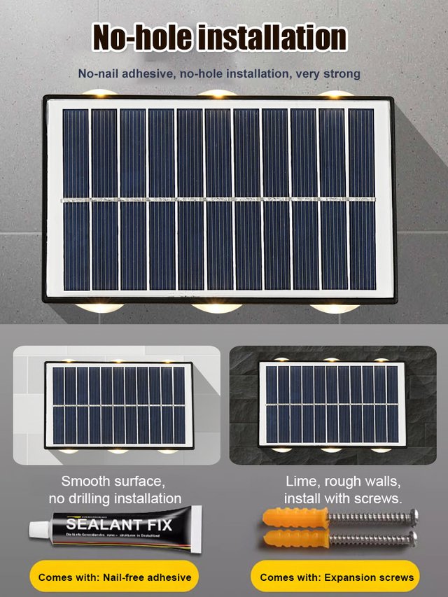 💥Last Day Kampanje 49% AVSLAG💥 Solcelledrevet vegglampe