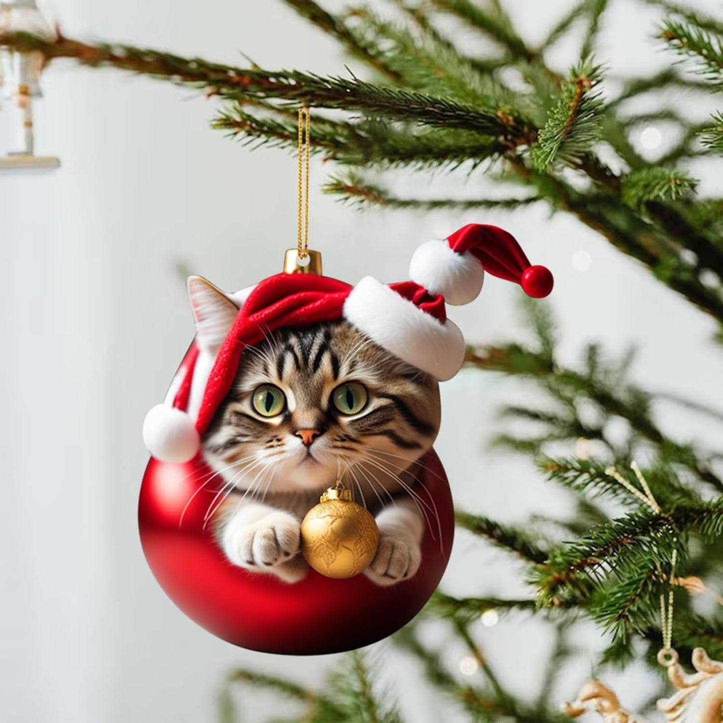 🎄10 Stykker😻 Katt Juletre Pynt ✨ Hengende Katt Pynt