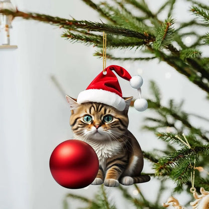 🎄10 Stykker😻 Katt Juletre Pynt ✨ Hengende Katt Pynt