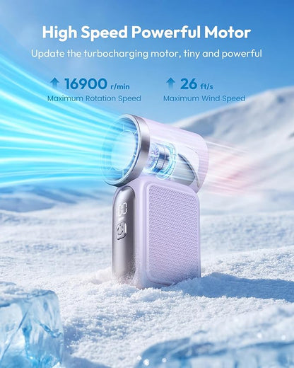 Mini kädessä pidettävä tuuletin LED-näytöllä – 👍5-nopeuksinen turboahdettu taskukokoinen tuuletin. ✨USB-ladattava, nopea jäähdytys matkoille ja meikkiin. Täydellinen lahja. Kannettava jääkaappi.