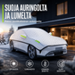 Paksu puolikattoinen autonpeite, suojaa auringolta ja lumelta