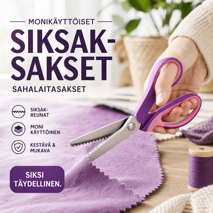 🥳✨ Monikäyttöiset siksak-sakset, sahalaitasakset ✂️🧵