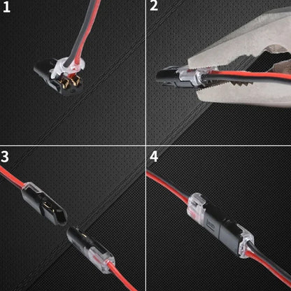 Doble ledninger Push-in-kontakt med låsespenne