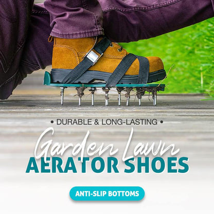 👟 NYT 50 % ALE! 🌿 Nurmikon ilmastuskengät 26 piikillä – Säädettävät hihnat, Ilmastavat nurmikkomaata tehokkaasti ja mukavat istuvuudet 🏡