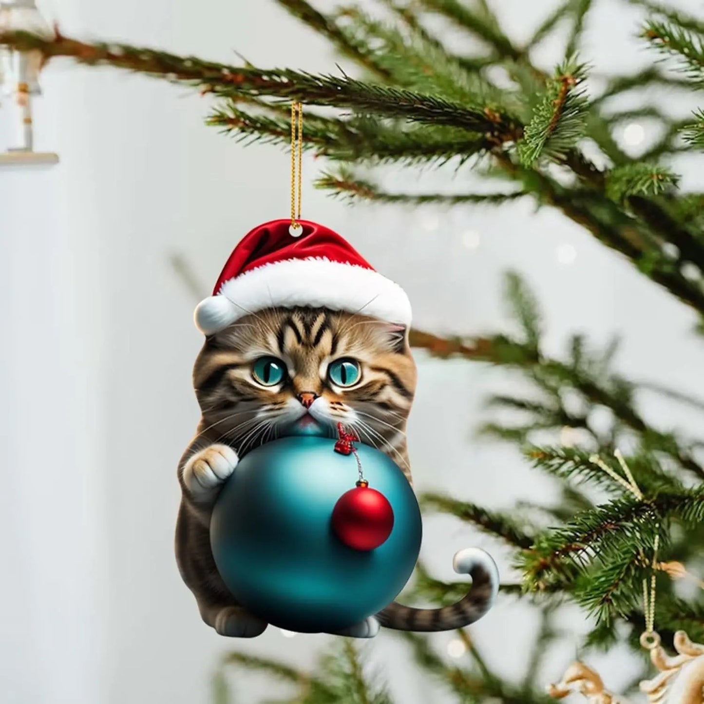 🎄10 Stykker😻 Katt Juletre Pynt ✨ Hengende Katt Pynt