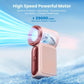 Mini kädessä pidettävä tuuletin LED-näytöllä – 👍5-nopeuksinen turboahdettu taskukokoinen tuuletin. ✨USB-ladattava, nopea jäähdytys matkoille ja meikkiin. Täydellinen lahja. Kannettava jääkaappi.