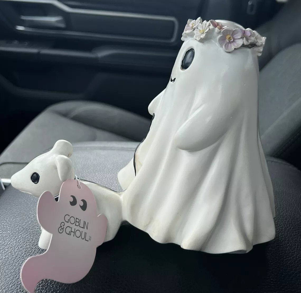 🔥Halloween Ghost Walking Dog Statue✨👻