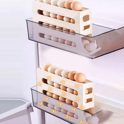 🥚Oppbevaringsstativ for egg i 4 etasjer med skråstilt design