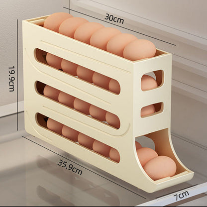 🥚Oppbevaringsstativ for egg i 4 etasjer med skråstilt design