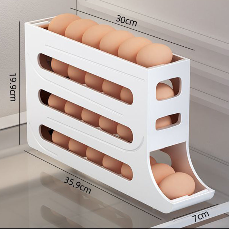 🥚Oppbevaringsstativ for egg i 4 etasjer med skråstilt design