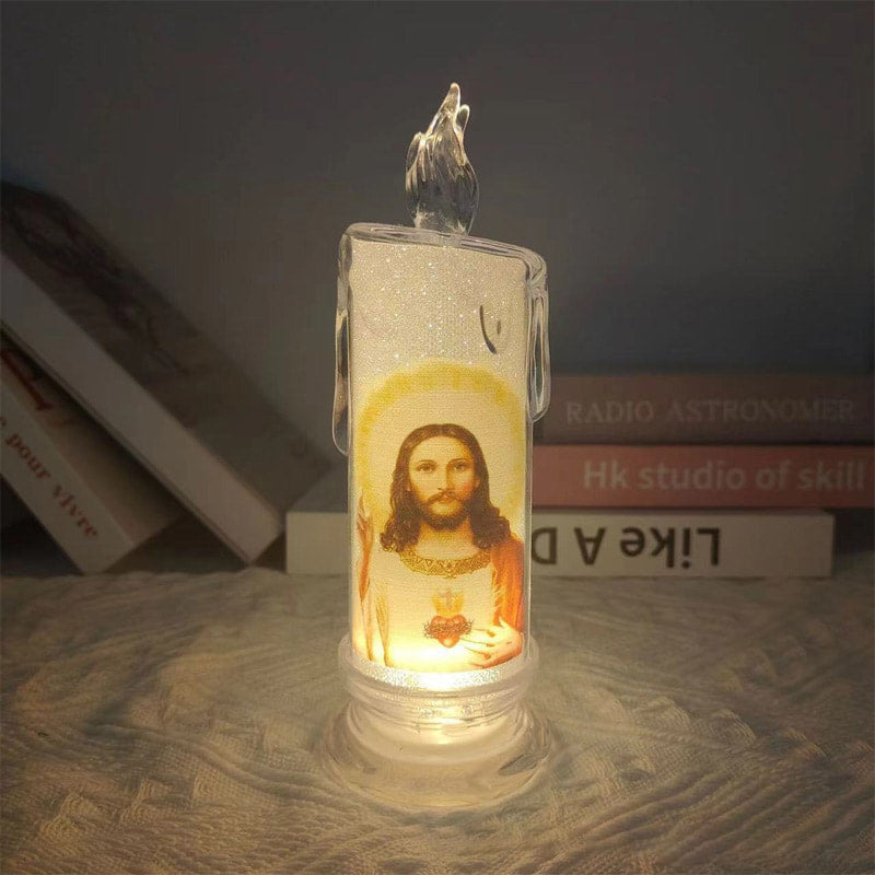 Jesus LED Bønn Stearinlys