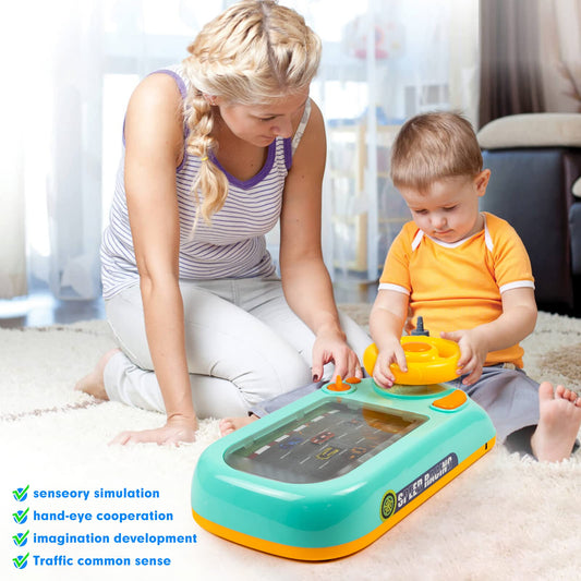 🚗 50% alennus! 🎉 Uusi ohjauspyörän lelu pienille kuljettajille - realistiset valot ja äänet, helppo koota 🎄🎁📦