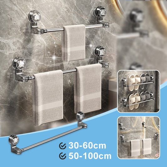 🛁✨ Light Luxury No-Punch - sisäänvedettävä imukuppipyyhekangas