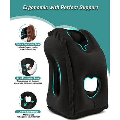 🔥50 % alennus🌬️✈️😴 Kannettava, täytettävä ja ergonominen matkatyyny: Nauti mukavista unista missä ja milloin vain 🧳💤