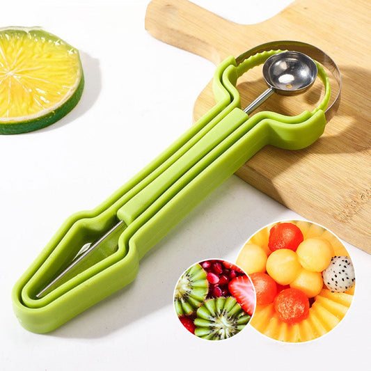 🏖️Kesän kuuma tarjous -60 %🍉3-in-1 ruostumattomasta teräksestä valmistettu meloninpalloilijan kauhatyökalusarja👍.