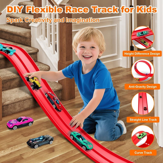 🎁Early Christmas Hot Sale 49% OFF🎅🏎️DIY Children's Alloy Car Suction Cup Race Track