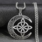 🔥 Viimeinen päivä - 50% alennus! 🌙 Celtic Moon -riipus kaulakoru – ruostumaton teräs, unisex, suojasymboli