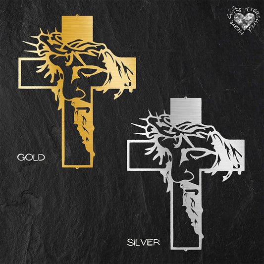 ✝️Jesus Cross Metal Sign Christ -seinän koristelu✝️