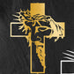 ✝️Jesus Cross Metal Sign Christ -seinän koristelu✝️