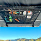 🚤50% OFF NOW! ⏰Overhead Mesh Gear Storage Net, Adjustable Car Roof Storage Bag, Multi‑Pocket Ceiling Mesh Organizer for SUV, Van, 4x4, Boat & Rooftop Tent, Holds Fishing Gear & Outdoor Supplies