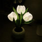 🔥LED-tulppaani-yövalo-kukkainen pöytävalaisin🌷✨