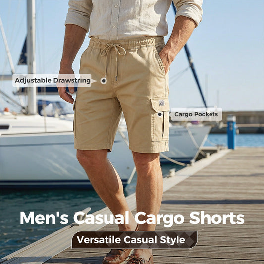 💖🩳 Miesten rennot cargo-shortsit kiristysnyörillä - monitaskuinen, kevyt ja hengittävä 👖✨