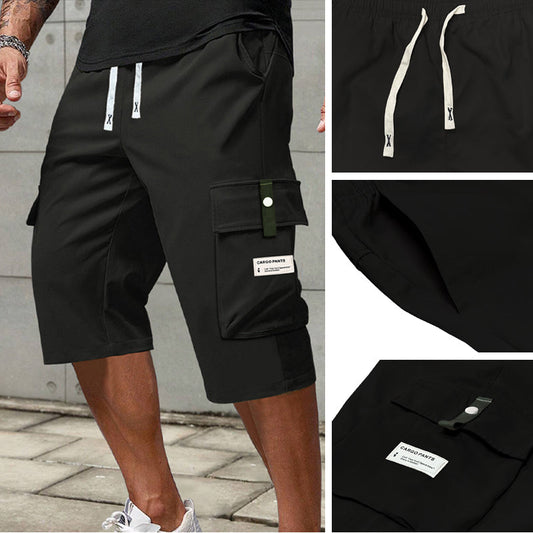 ⏳ VIIMEINEN PÄIVÄ -50% ALENNUS!! 📢 Miesten rennot kiristysnyörilliset capri-cargohousut