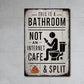 🚽 NYT 50 % ALE! 🧻 Vintage-peltikyltti – "Tämä on kylpyhuone, ei internetkahvila" ja "Jaettu", hauska seinätaide kylpyhuoneeseen ja wc:hen 🏠