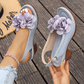 👡 50% ALENNUS NYT! 🌸 Naisten 3D-kukkaiset peep-toe Block-korkokengät – mukava kantapää, säädettävä hihna ja tyylikäs tyyli 👠