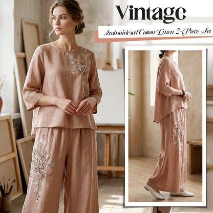 💐50% ALE! Elegantti kesälookki – Kevyt ja hienostunut 2-osainen setti 👗🌺【Poikkeuksellinen hinta】
