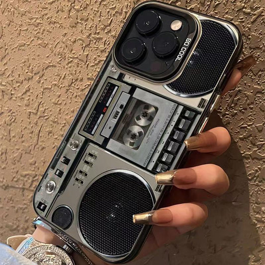 🔥Huipputarjous -50%🌟📼 Retrokasettisoittimen kuviollinen silikoninen puhelinkotelo. Sopii iPhone/Galaxy-sarjaan.