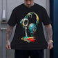 👕 NYT 50 % ALE! 🎧 Värikäs Dripping Paint -kuulokepaita – Taiteellinen muotoilu, pehmeää puuvillaa ja täydellinen musiikin ystäville tai rentoon katumuotiin 🎨