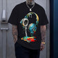 👕 NYT 50 % ALE! 🎧 Värikäs Dripping Paint -kuulokepaita – Taiteellinen muotoilu, pehmeää puuvillaa ja täydellinen musiikin ystäville tai rentoon katumuotiin 🎨