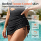 Women's Color-Block Criss-Cross One-Piece Swimdress