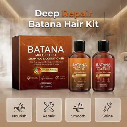 Monitehoinen korjaava shampoo- ja hoitoainesetti