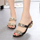 📢📢Viimeinen päivä -50% ALE!!⏰Modische Damen Sandalen – Flacher Absatz, Strass & Metallverzierung 👡 Für Sommer & Alltag.